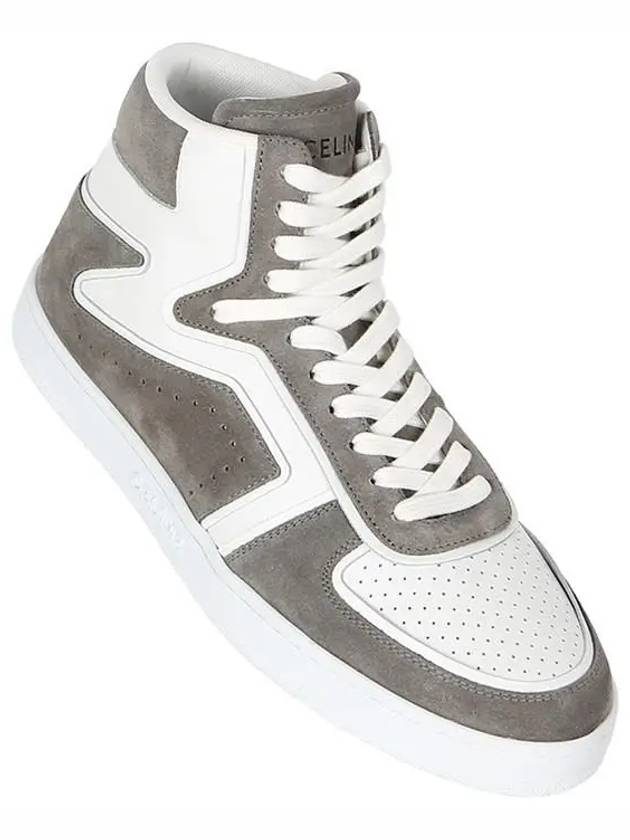 CELINE CT01 Z Trainer Suede Calfskin High Top Sneaker Grey