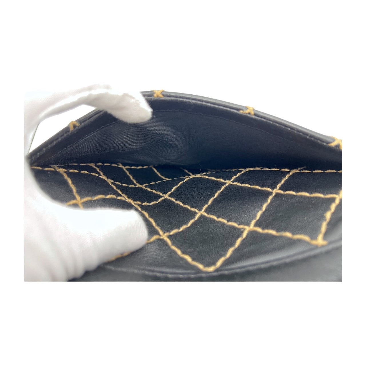 Chanel bag Black Quilted Wild Stitch Handbag