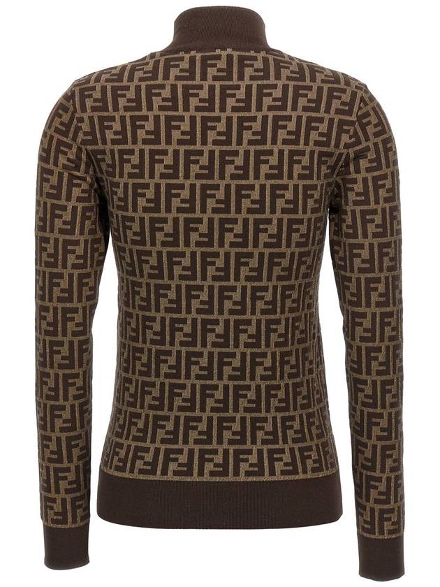 Fendi FF Cotton Turtleneck Brown