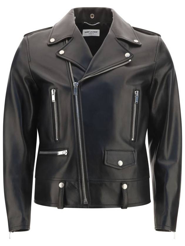 Saint Laurent Classic Motorcycle Jacket in Lambskin Black