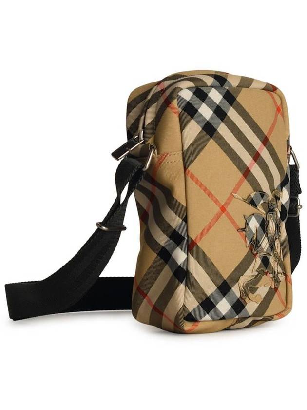 Burberry EKD Appliqué Check Phone Cross Bag Beige