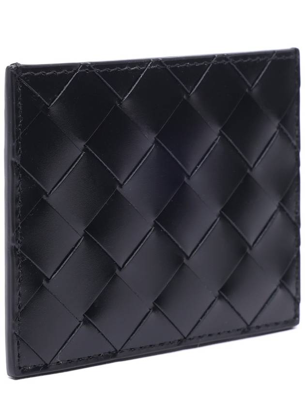Bottega Veneta Intrecciato Spazzolato Card Holder Black