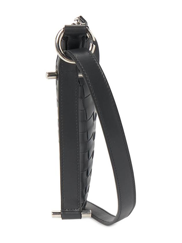 Bottega Veneta Intrecciato Small Bergul Cross Bag Grey