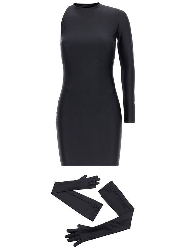 Balenciaga one shoulder dress WITH gloves 746152 TNV431000 B0010431857