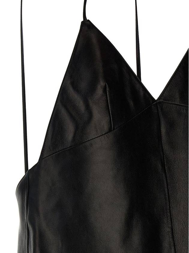 Saint Laurent Saint Laurent Leather Slip Dress