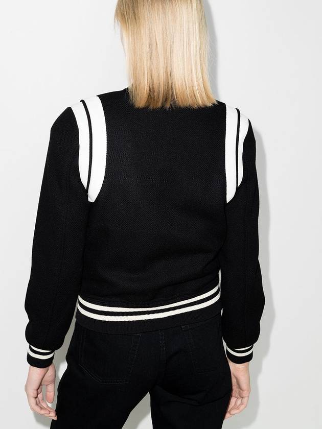 Saint Laurent Teddy Jacket In Wool Black