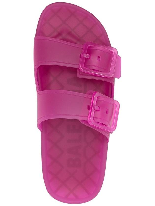 Balenciaga Mallorca Clear Rubber Slippers Neon Pink