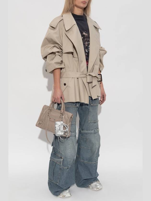 Balenciaga Balenciaga Short Trench Coat, Women's, Beige