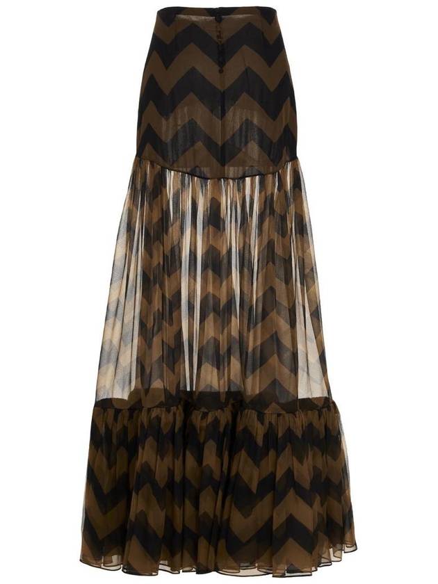 Saint Laurent SS skirt lunga chevron 723489Y3G161107
