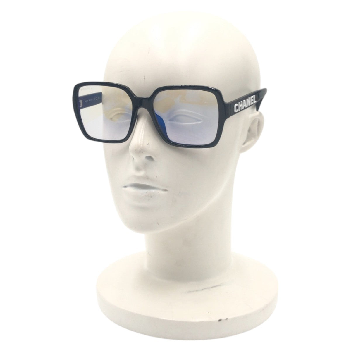 Chanel Square Shape Black Plastic Sunglasses