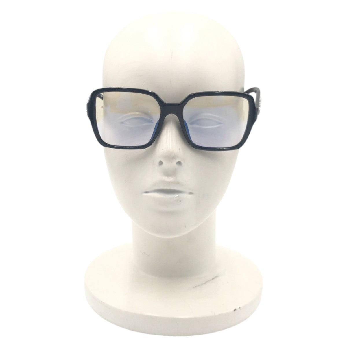 Chanel Square Shape Black Plastic Sunglasses