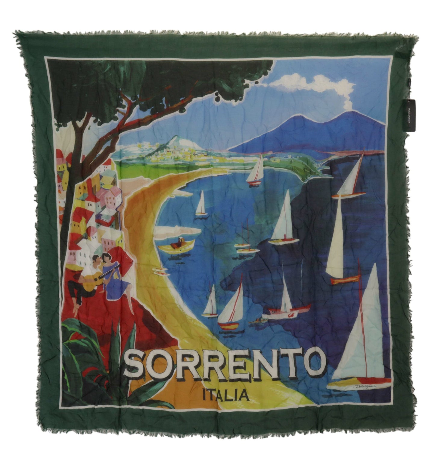 Dolce & Gabbana Multicolor Sorrento DG Shawl Fringe Women's Scarf