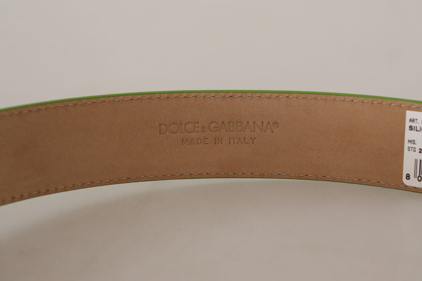 Dolce & Gabbana Green Leather Devotion Heart Micro Bag Headphones Women's Belt