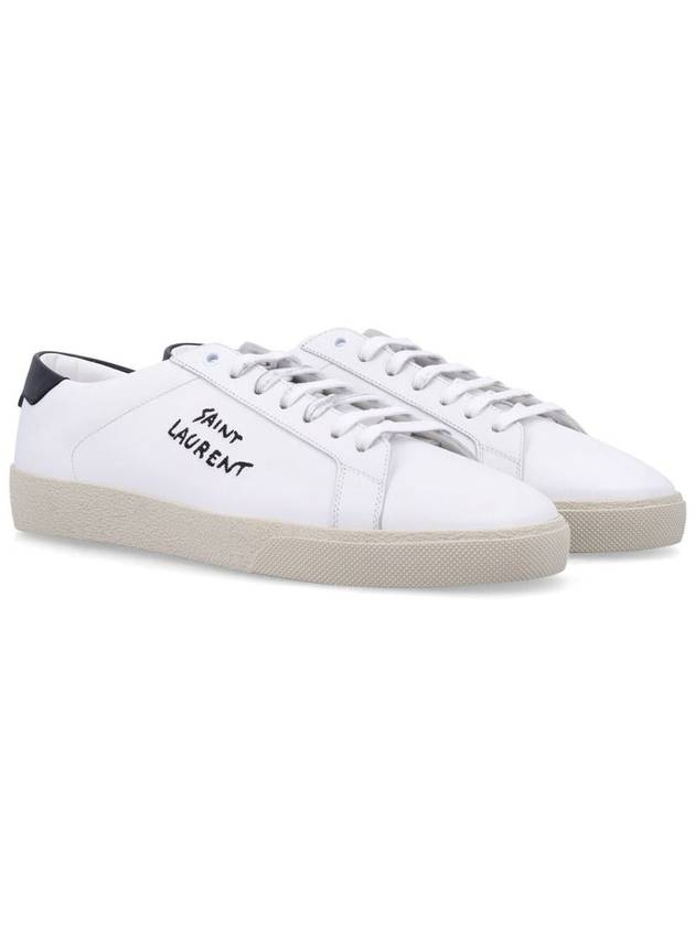 Saint Laurent Court Classic SL 06 Leather Low Top Sneakers White