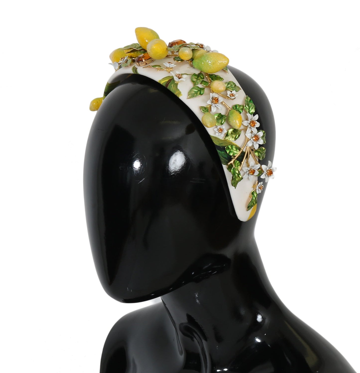 Dolce & Gabbana Yellow Lemons Sicily Crystal Diadem Tiara Women's Headband