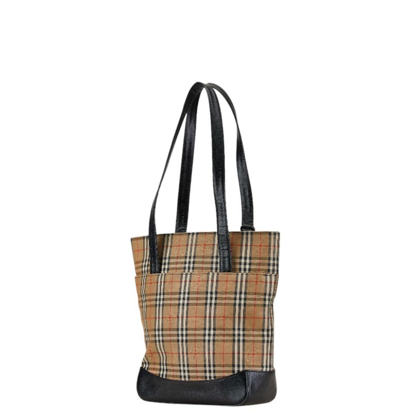 Burberry Canvas Leather Shoulder Bag Tote Bag ()
