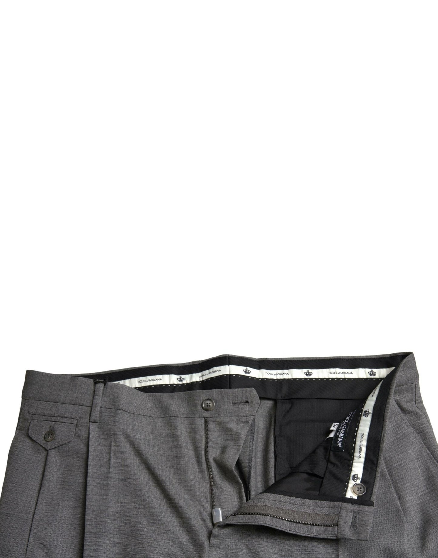 Dolce & Gabbana Gray Wool Chino Skinny Men Dress Trouser Men's Pants