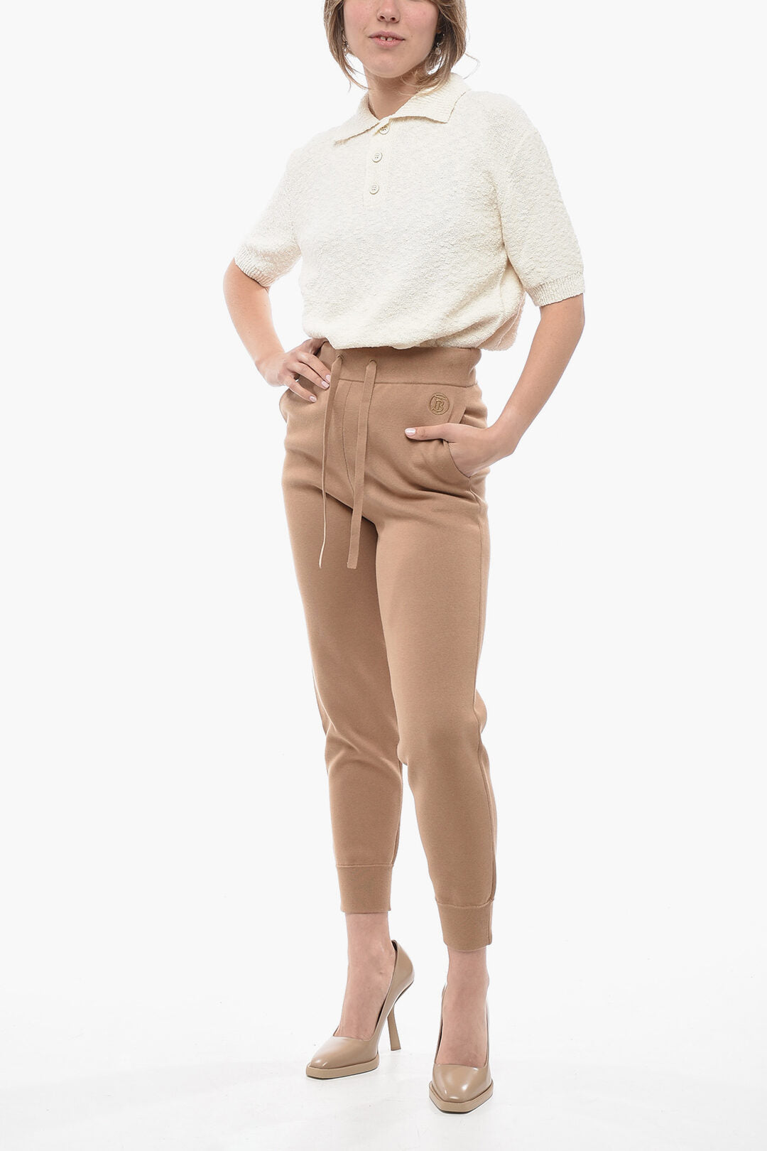 Burberry Cashmere Blend Sweatpants With Cuffs