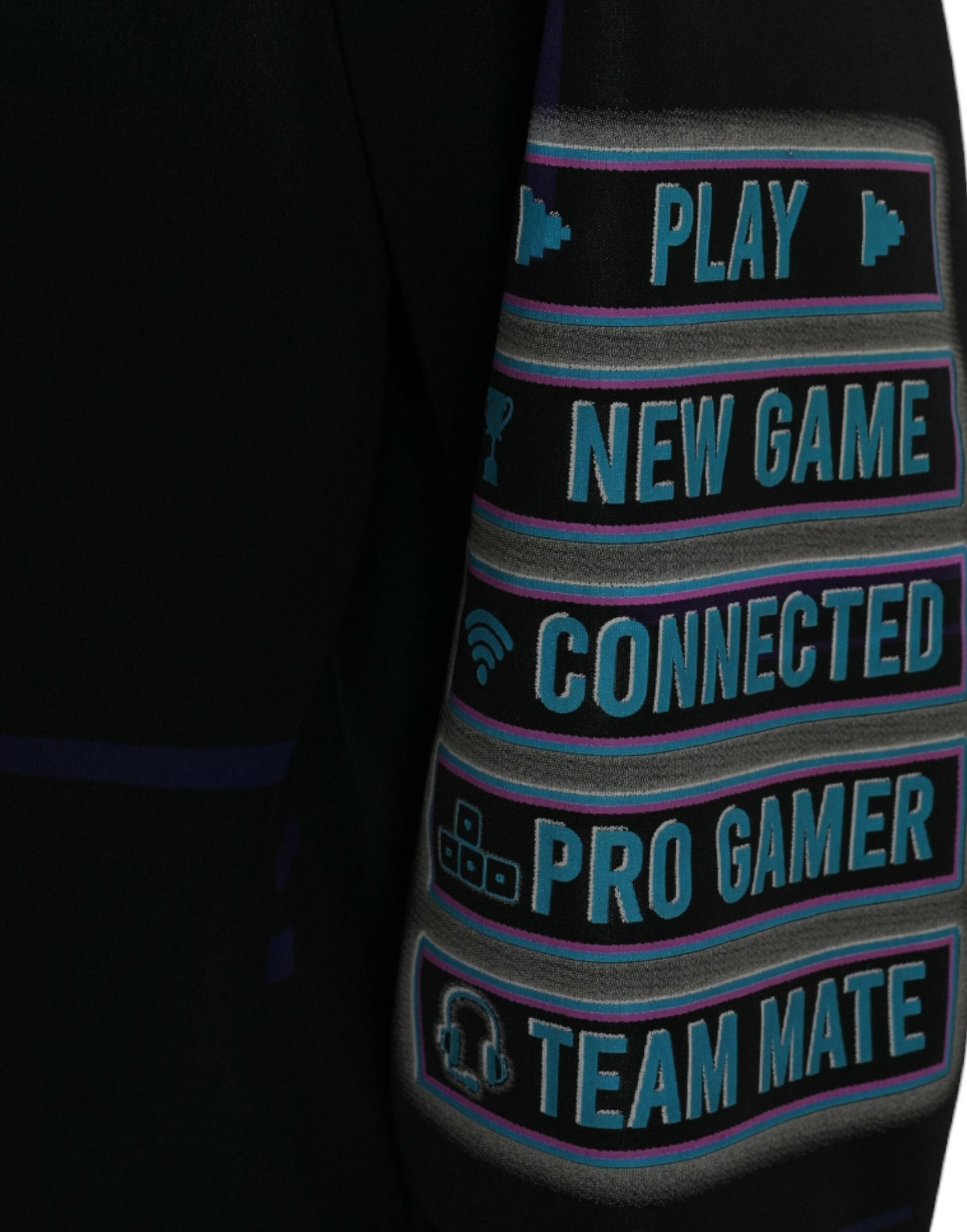 Dolce & Gabbana Black Logo Print Hooded Sweatshirt Men's Sweater