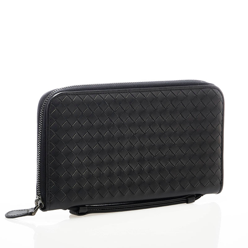 Bottega Veneta INTERNET ORGANIZER Long Wallet Travel Case 169730 Black Leather Ladies
