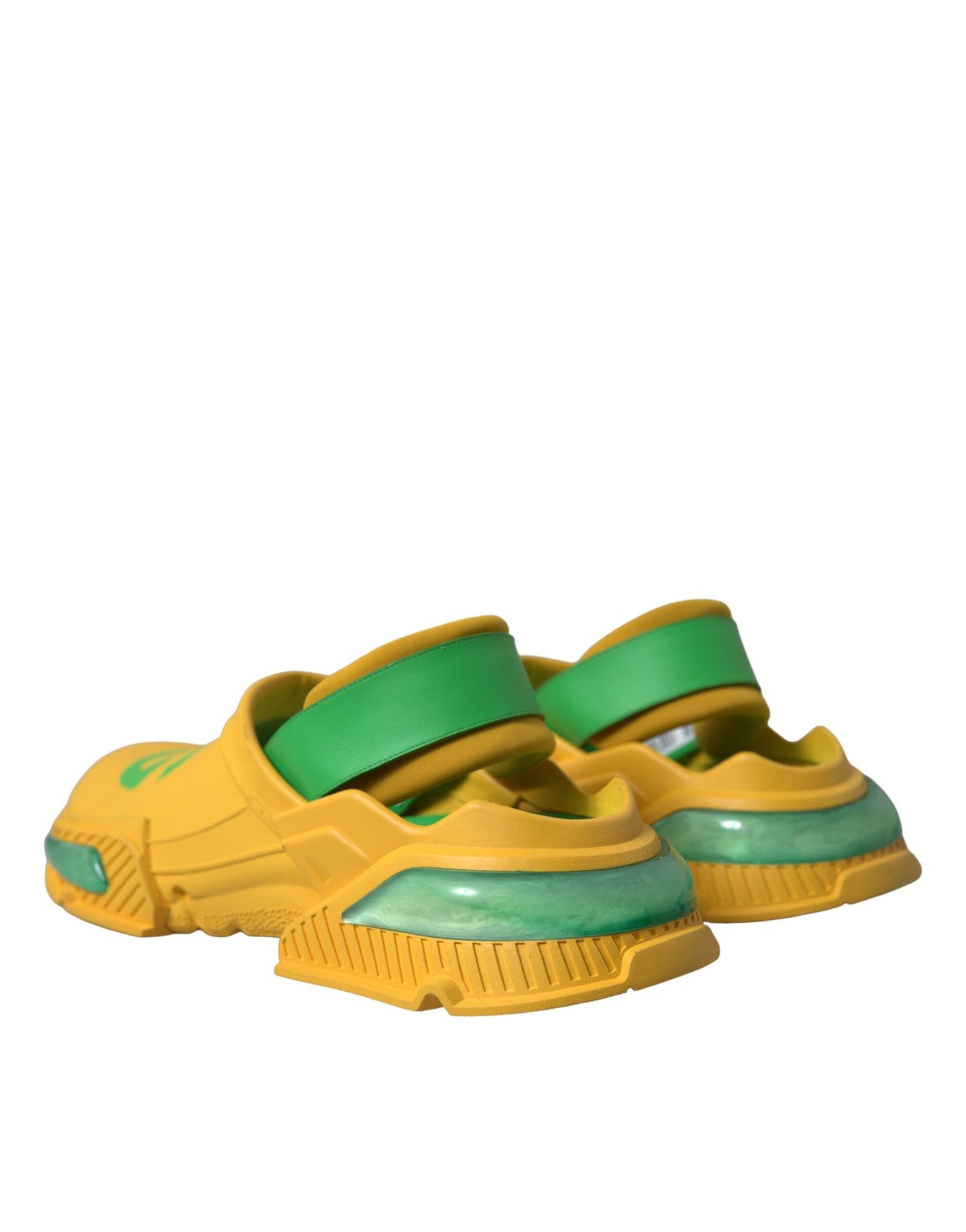 Dolce & Gabbana Yellow Green Rubber Clogs Men Slippers Men Men's Shoes