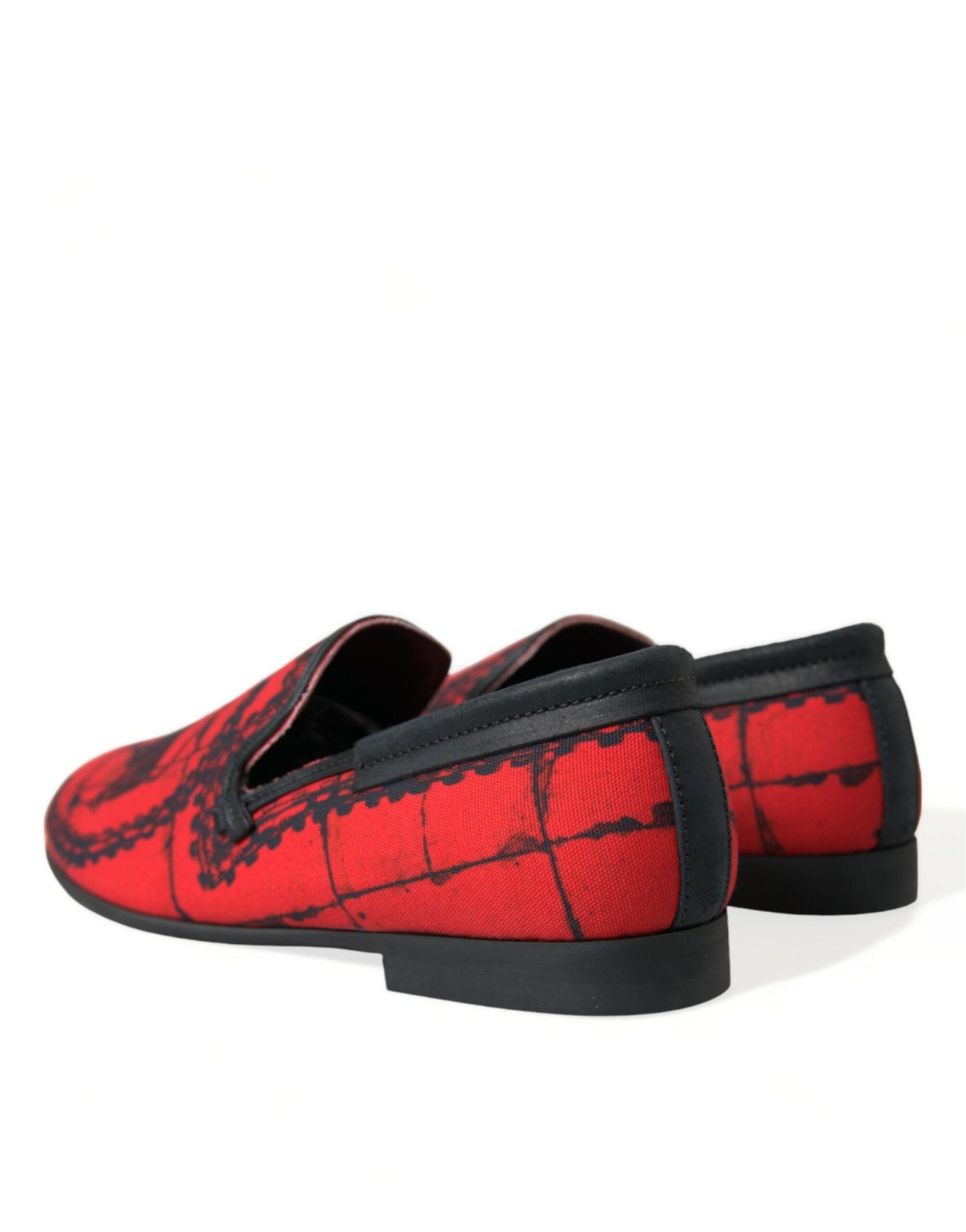 Dolce & Gabbana Red Black Torero Loafers Slippers Men Men's Shoes