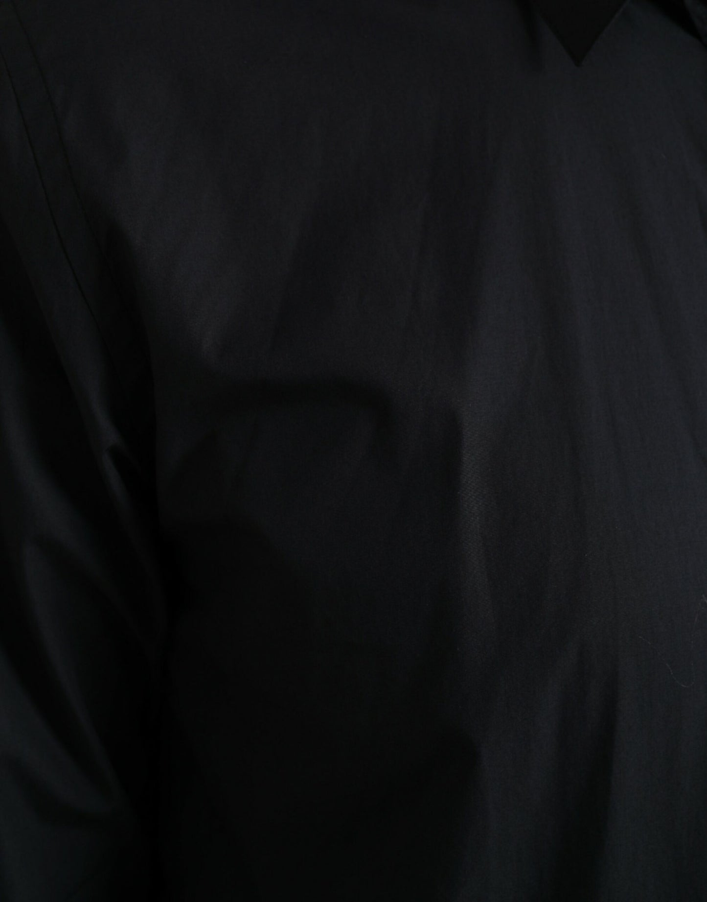 Dolce & Gabbana Navy Blue Cotton Collared Formal Dress Men's Shirt