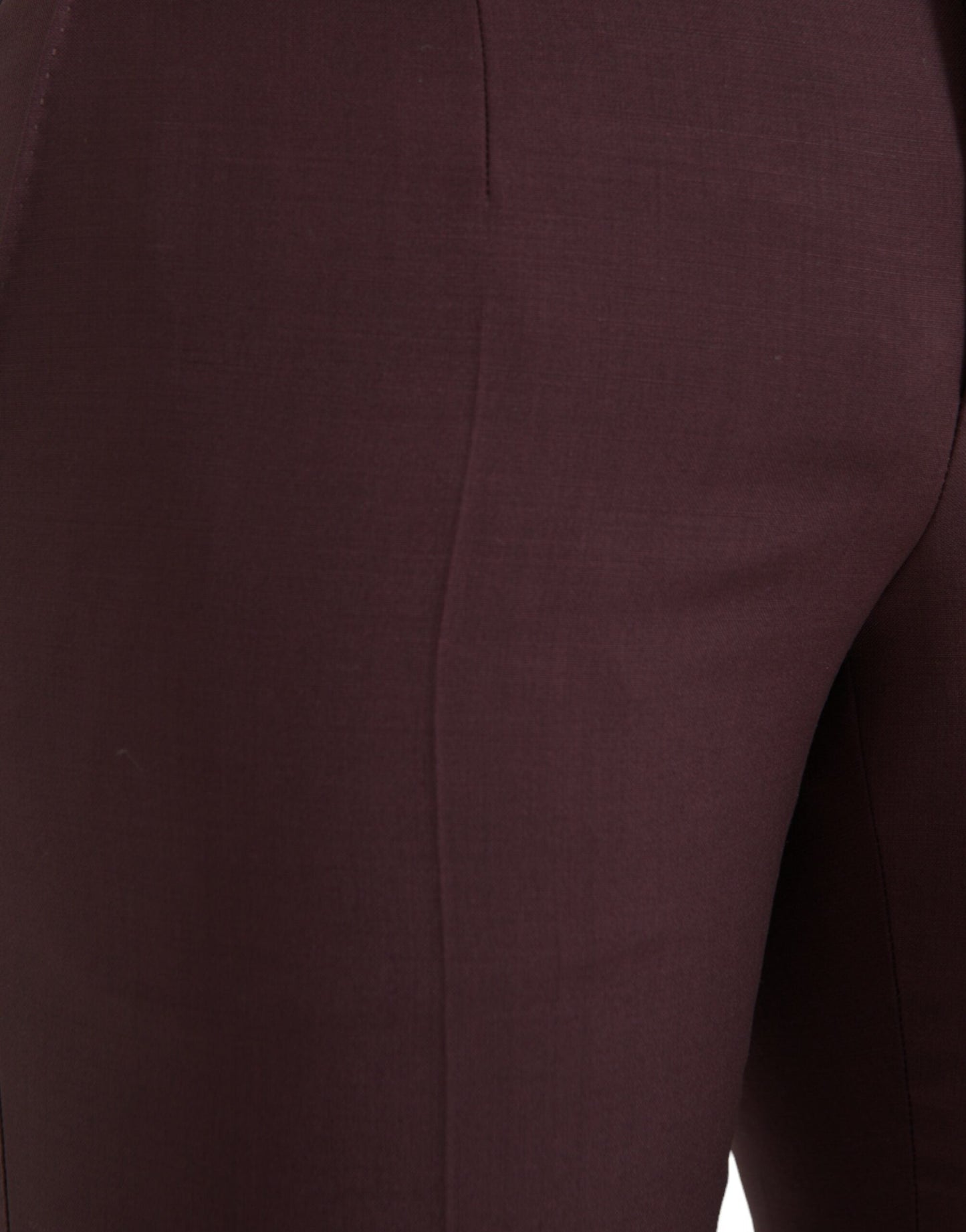 Dolce & Gabbana Maroon Wool Men Slim Fit Dress Men's Pants