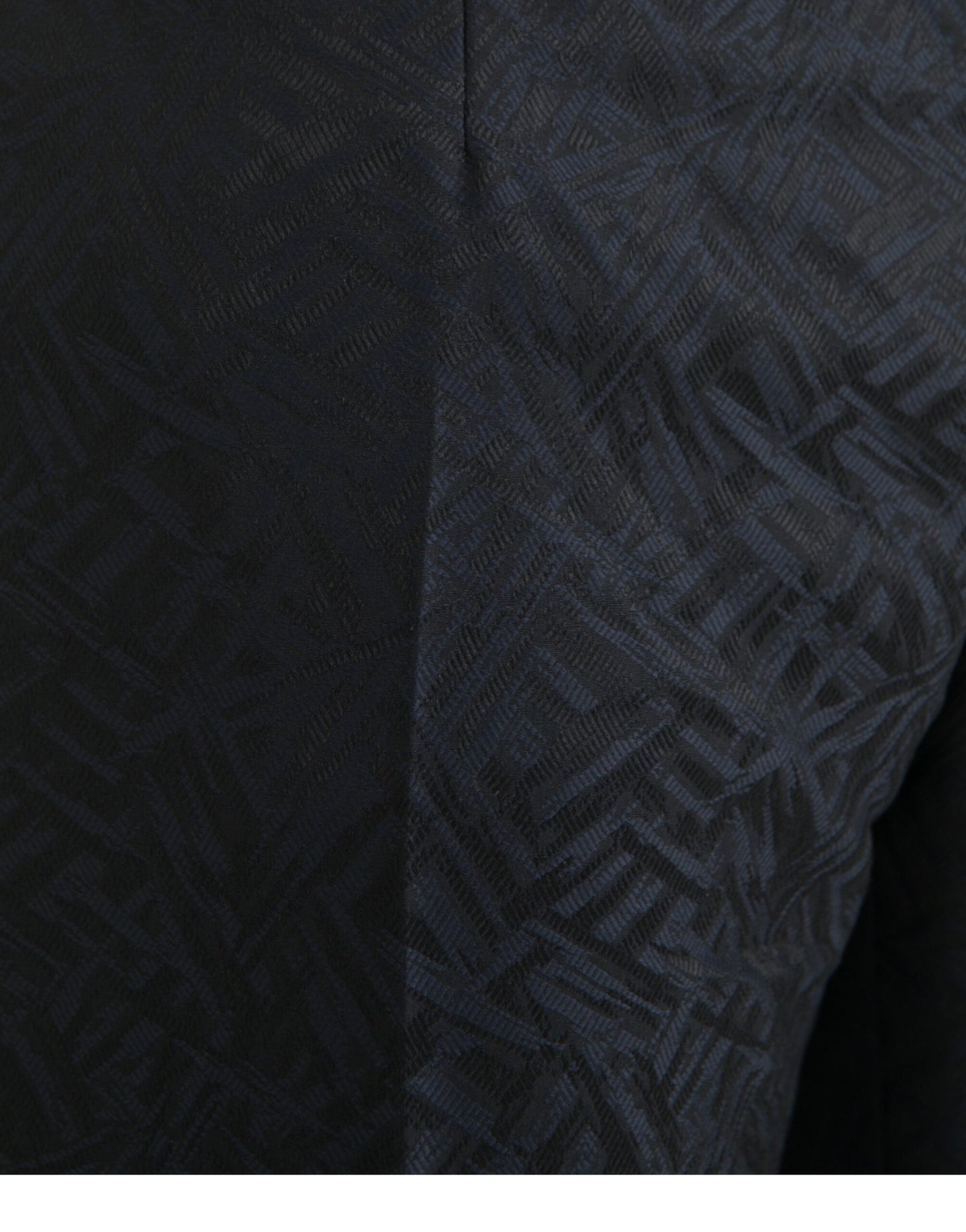 Dolce & Gabbana Blue Brocade Wool Skinny Men Dress Men's Pants