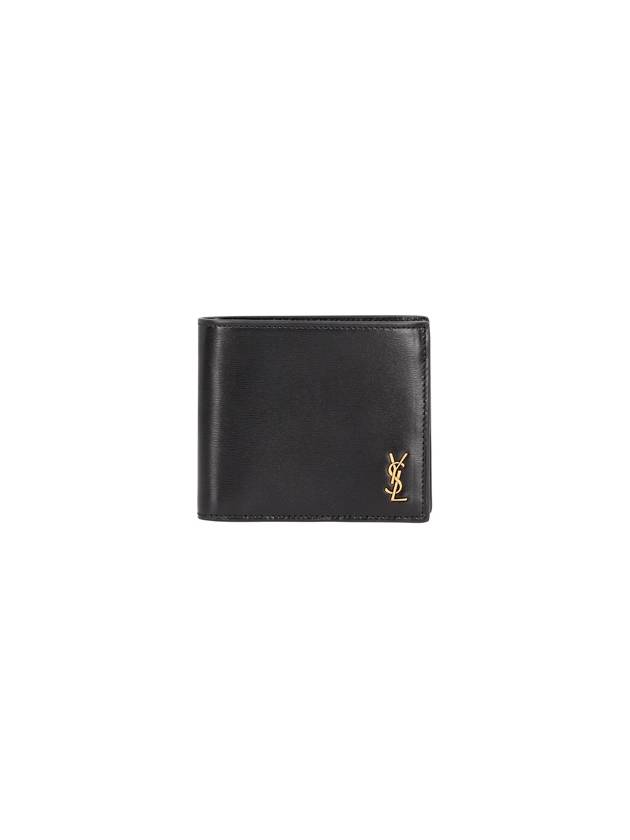 Saint Laurent Tiny Monogram Half Wallet Black Gold