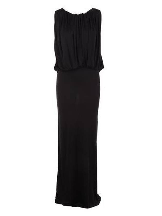 Saint Laurent Sleeveless Long Dress Black