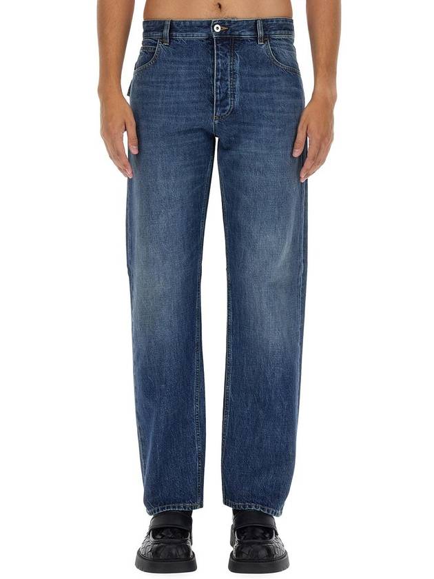 Bottega Veneta Straight Fit Denim Jeans Blue