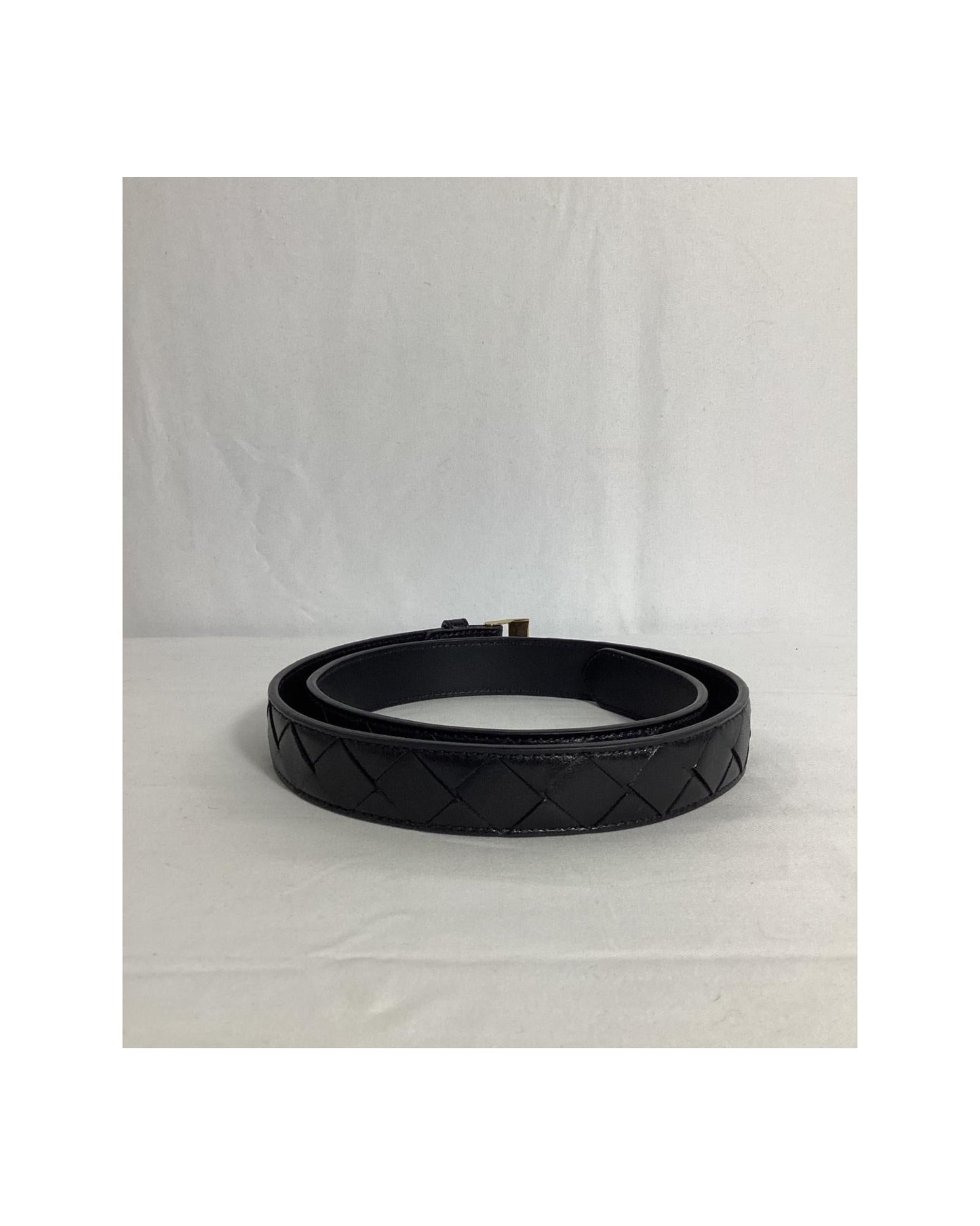 Bottega Veneta Intrecciato Leather Belt Women Black