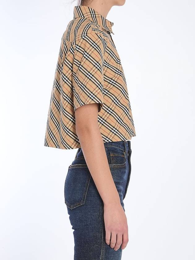 Burberry Check cropped shirt