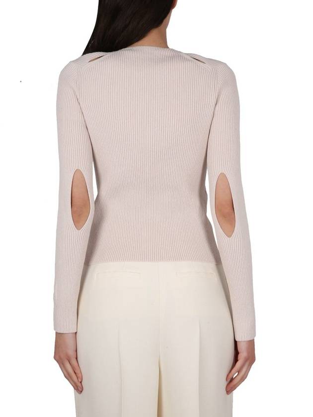 Fendi Cotton Blend Cardigan Beige