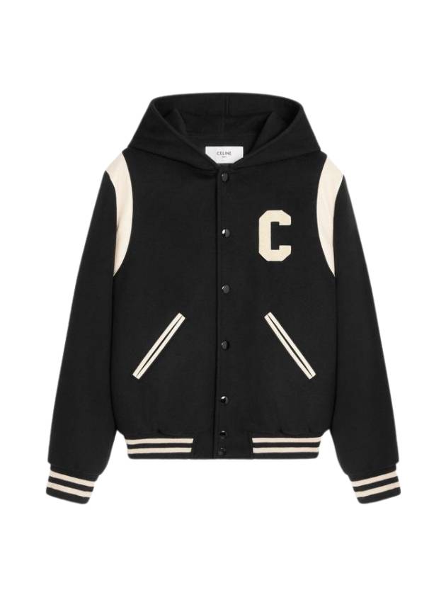 CELINE Teddy Cashmere Wool Hooded Jacket Black