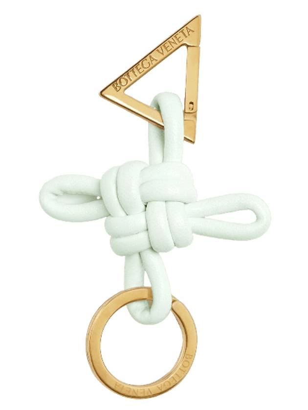 Bottega Veneta Triangle Nappa Key Holder Glacier