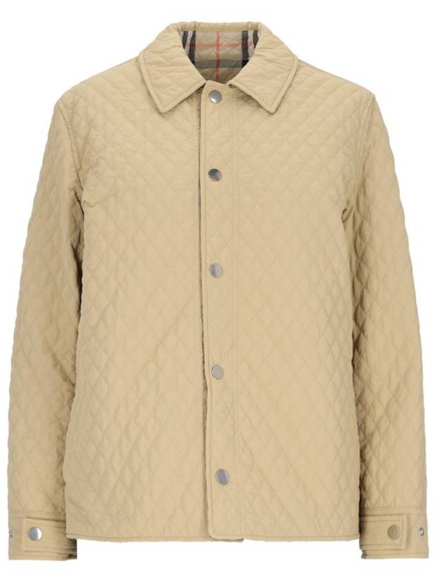 Burberry Check Reversible Quilted Jacket Beige