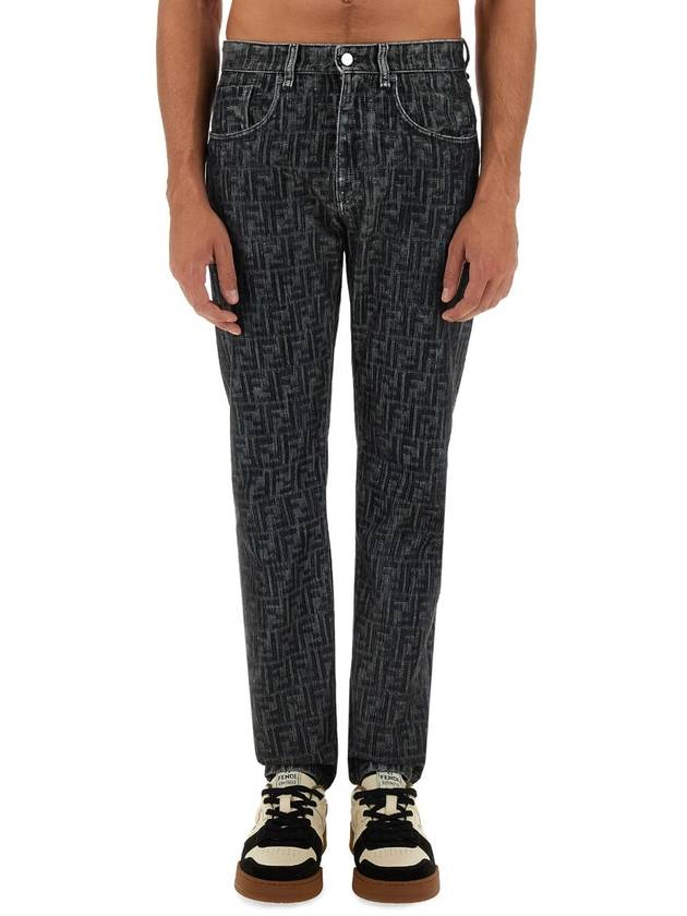 Fendi FF Denim Jeans Grey
