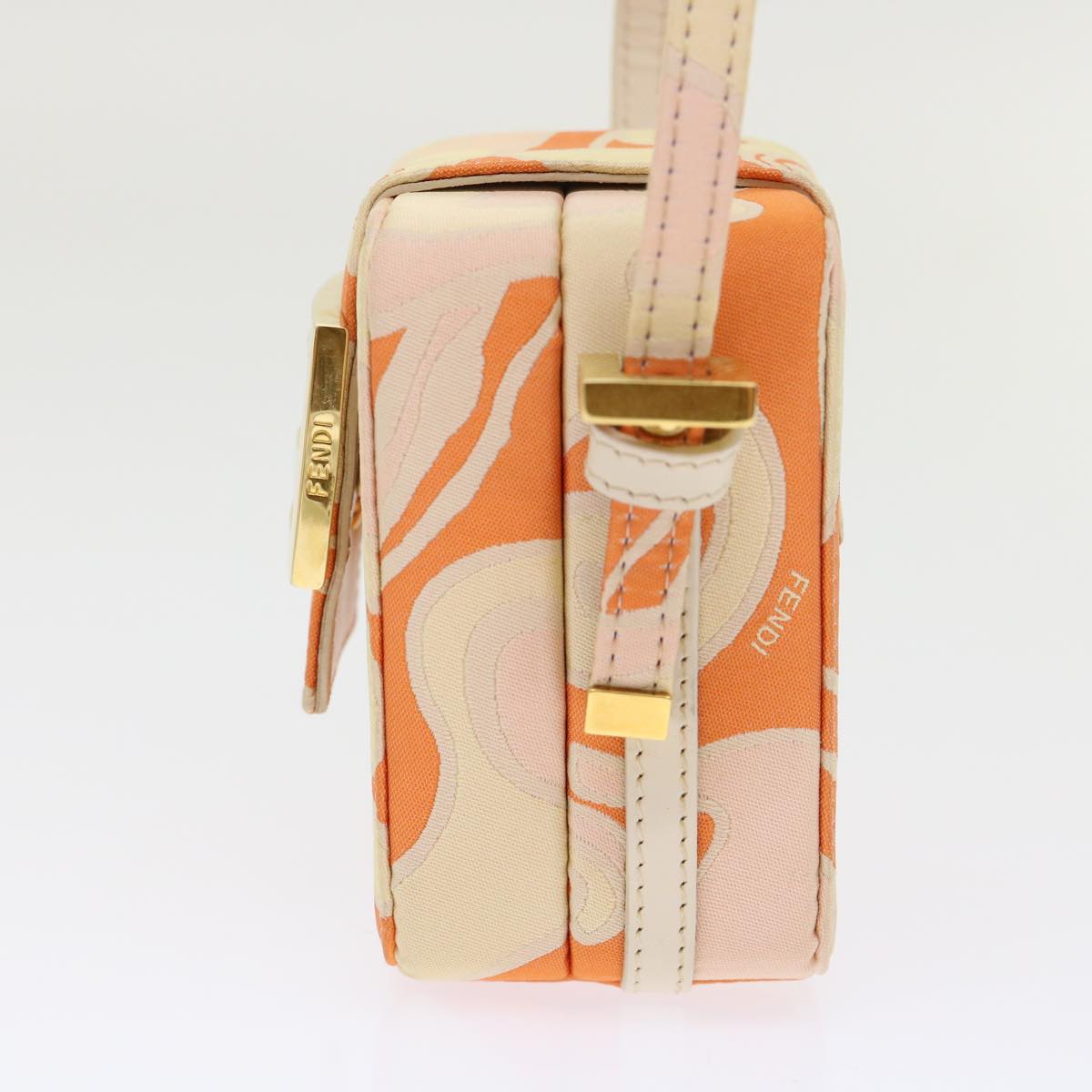 FENDI Mini Mamma Baguette Pouch Nylon Orange 46674