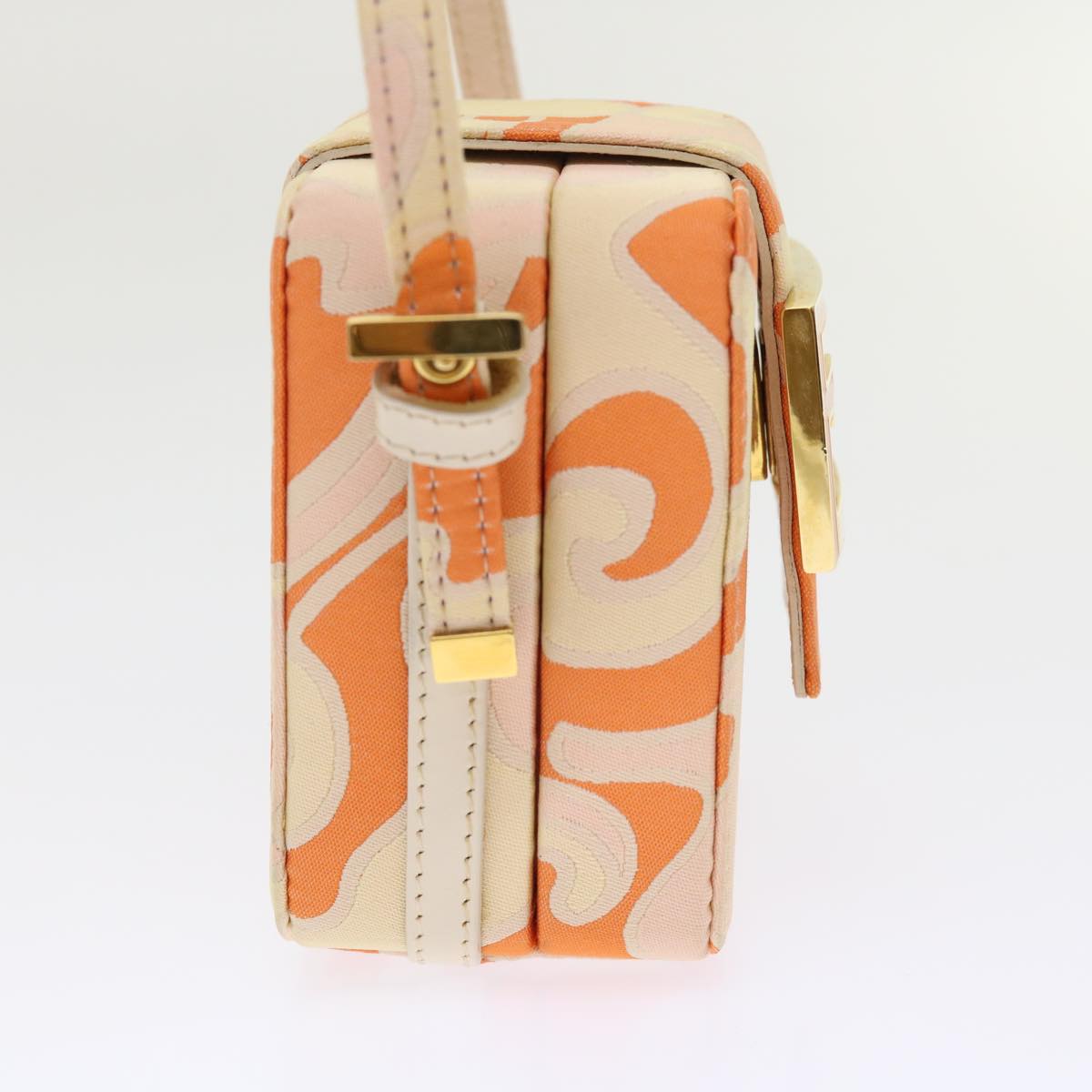 FENDI Mini Mamma Baguette Pouch Nylon Orange 46674