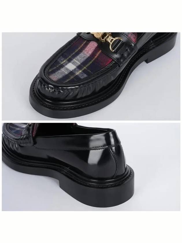 CELINE Universite Triomphe Chain Loafers Black