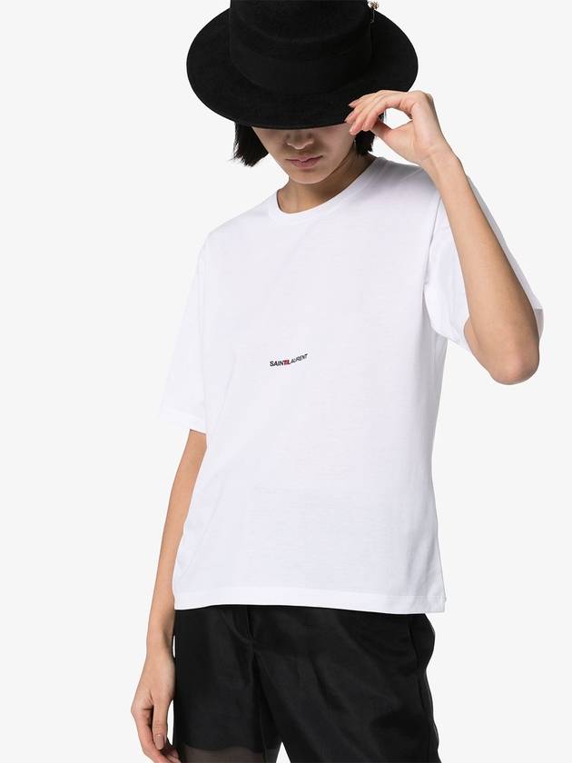 Saint Laurent Rive Gauche Short Sleeve T-Shirt White