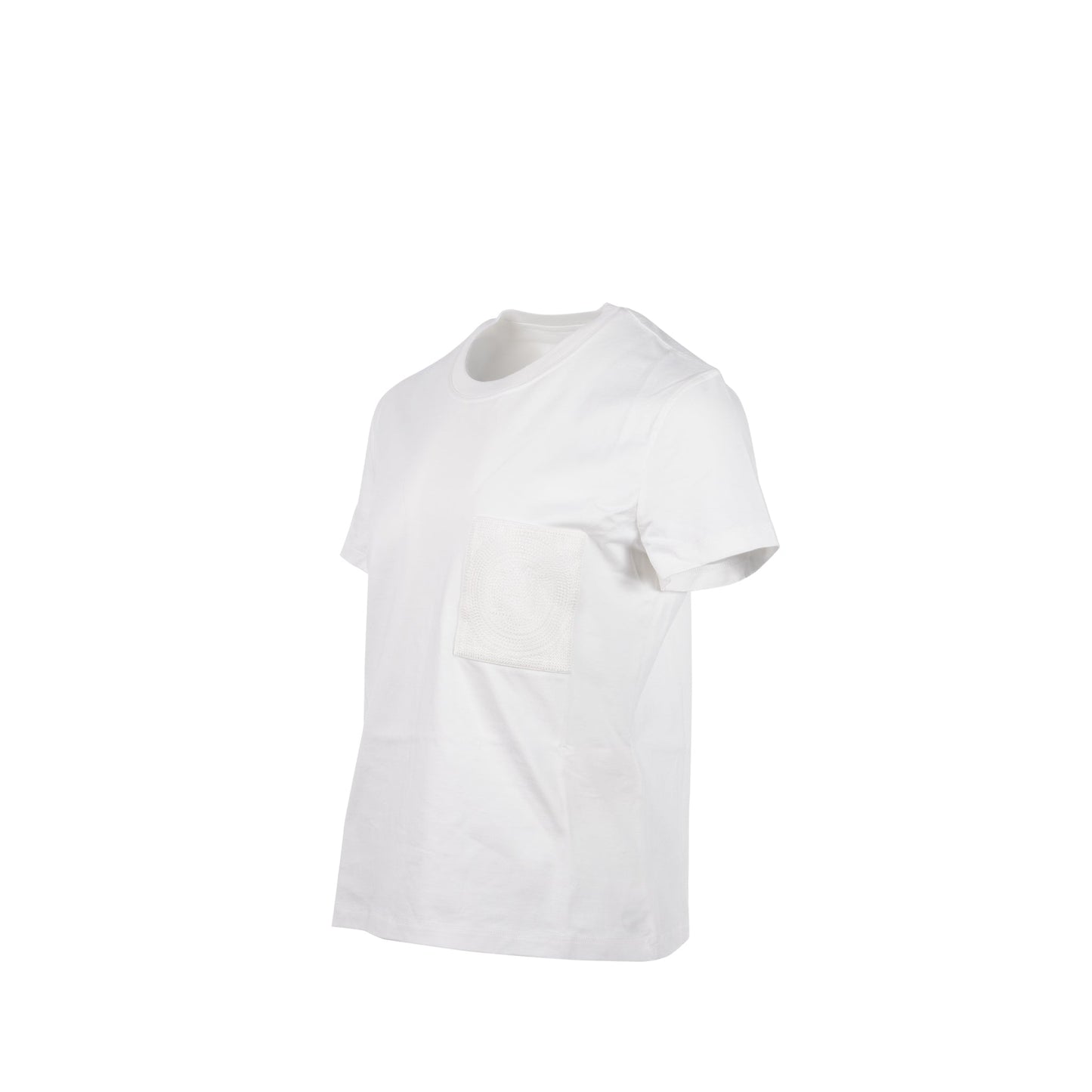 Hermes size 38 T-shirt droit poche brodée white