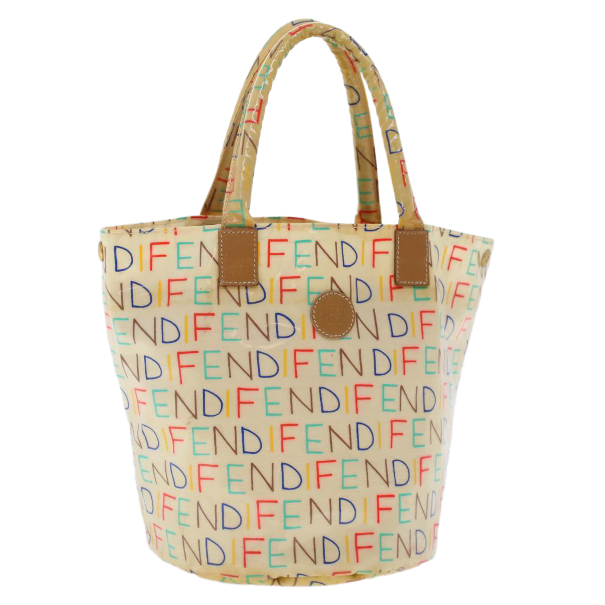 FENDI Hand Bag Patent leather Beige 48752