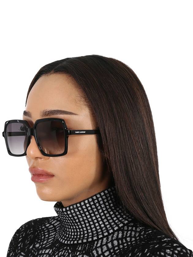 Saint Laurent Saint Laurent Grey Gradient Square Ladies Sunglasses SL 174 001 56