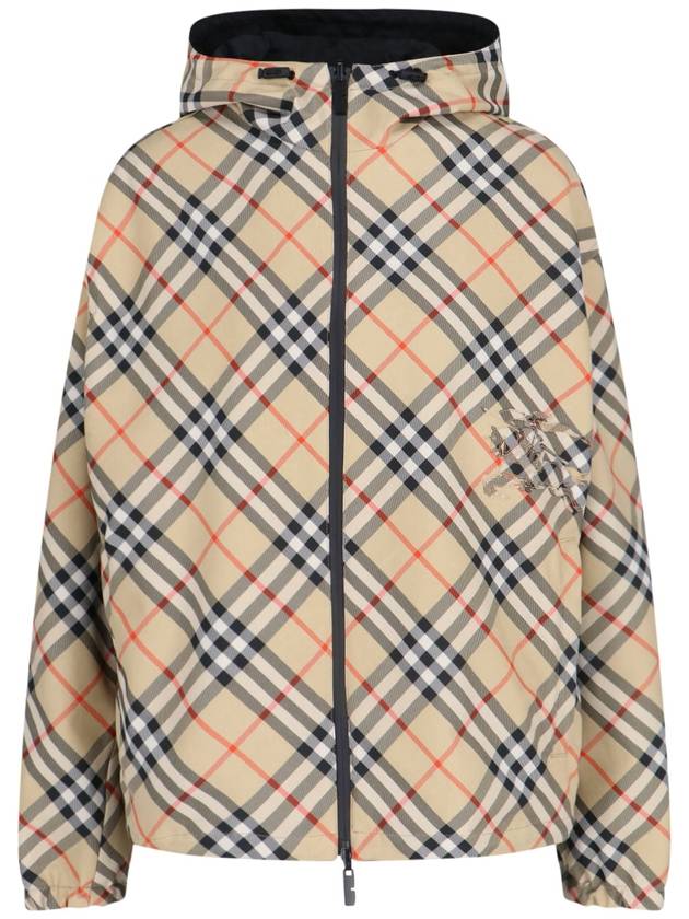 Burberry Reversible Check Trafford Hooded Jacket Beige