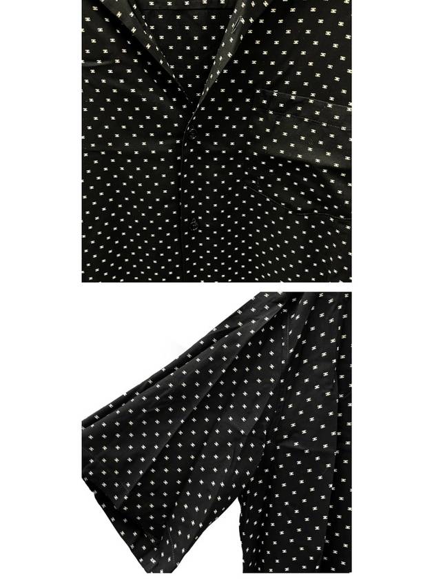 CELINE Hawaiian Viscose Short Sleeve Shirt Black