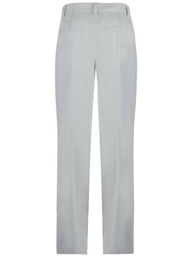 Bottega Veneta Cotton Silk Wide Leg Slacks Cloud