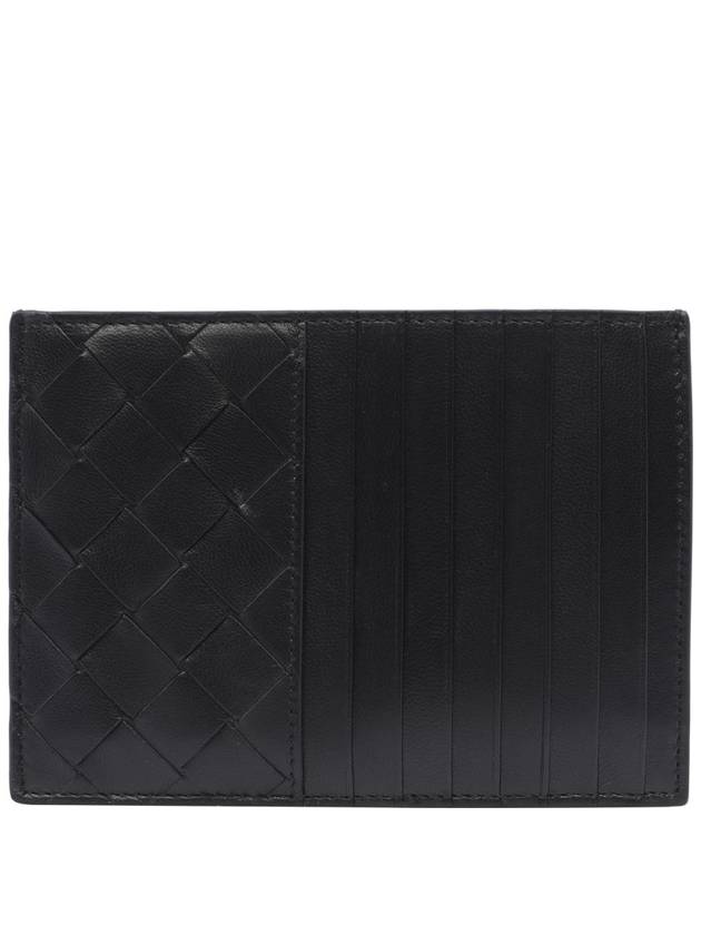 Bottega Veneta Intrecciato Coin Pocket Leather Card Wallet Black
